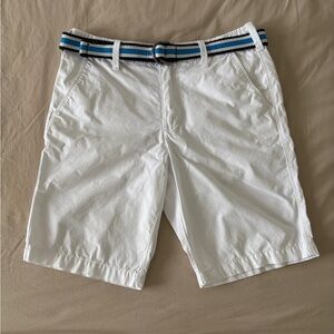 Express Chino Shorts in White Includes Belt
